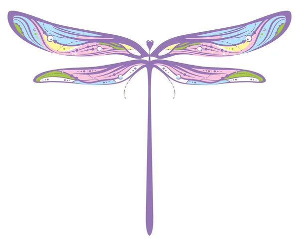 Çok renkli stilize yusufçuk vektör.