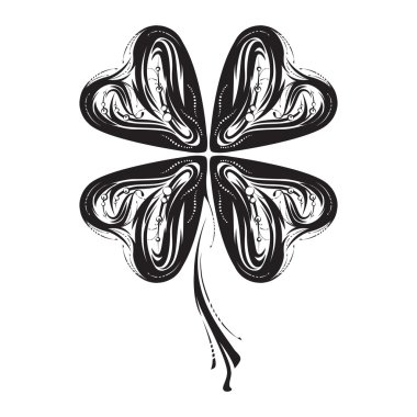 Siyah dört yapraklı yonca