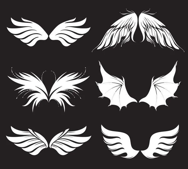 Ensemble d'ailes vectorielles — Image vectorielle