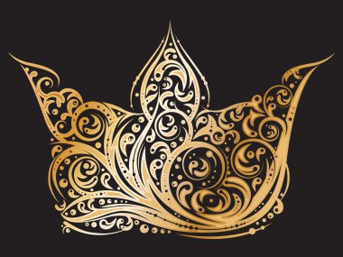 Altın ornated taç