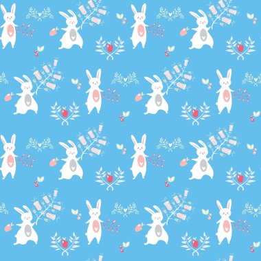 Tavşan ile şirin seamless modeli