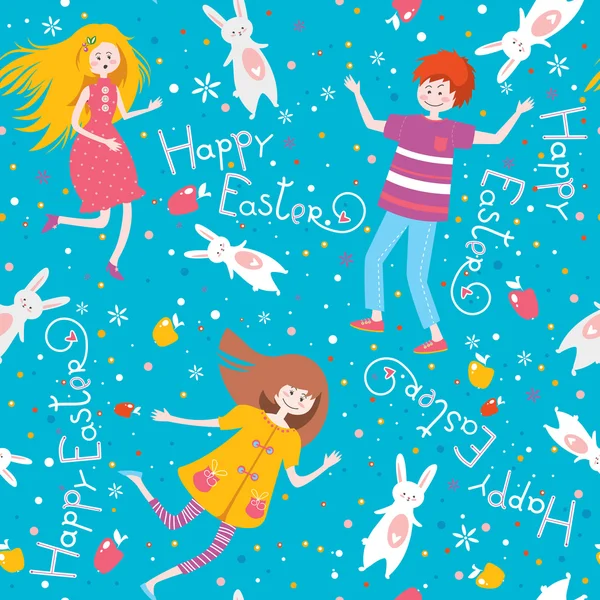 Cute stylish Easter seamless pattern — Stock Vector