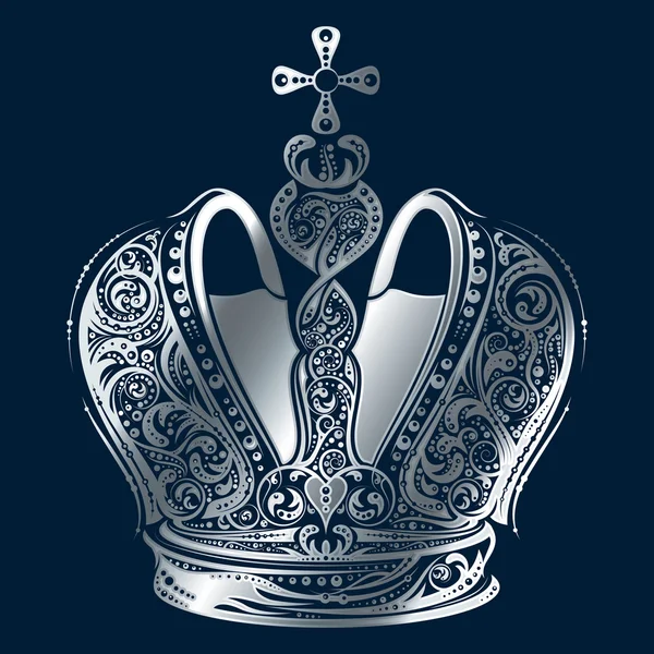 Gümüş imparatorluk ornated taç