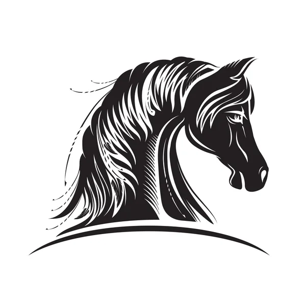 Stylized image of Horse head - Stok Vektor