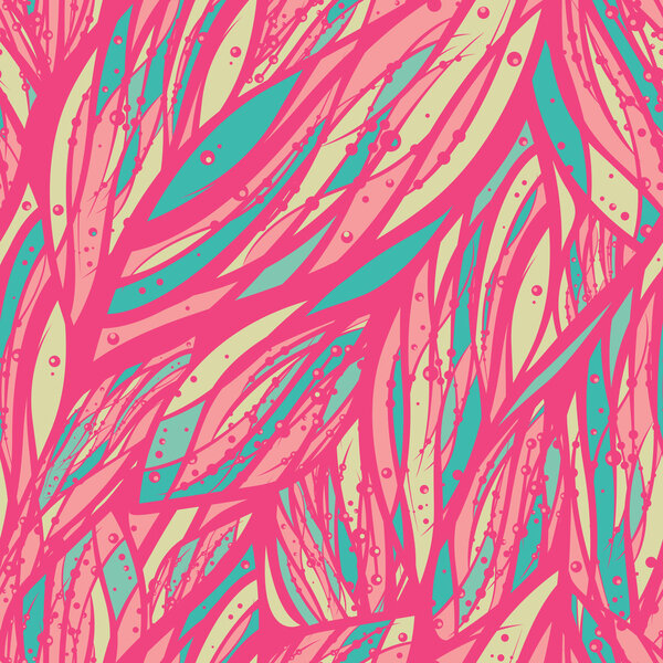 Абстрактный бесшовный рисунок с водой или цветочными элементами
