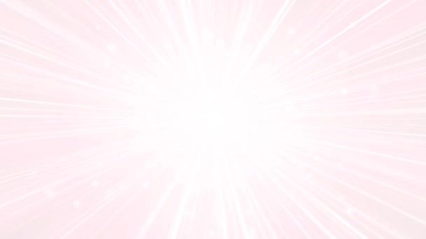 Fond rose clair avec un flash de lumière et de particules 