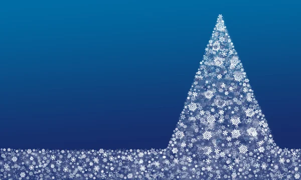 Weihnachtsbaum Schneeflocken Hintergrund — Stockfoto