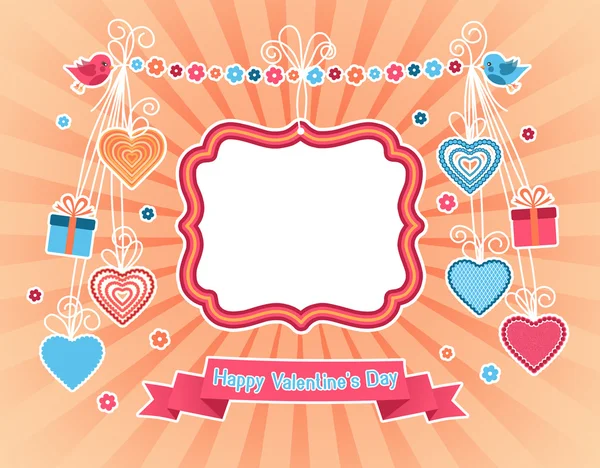 Happy Valentine's day - greeting card — Stock Photo, Image