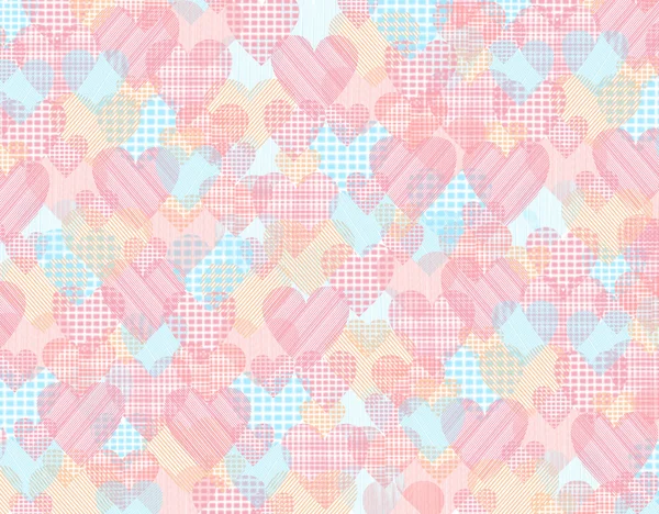 Valentine background with multicolored hearts — Stock Photo, Image