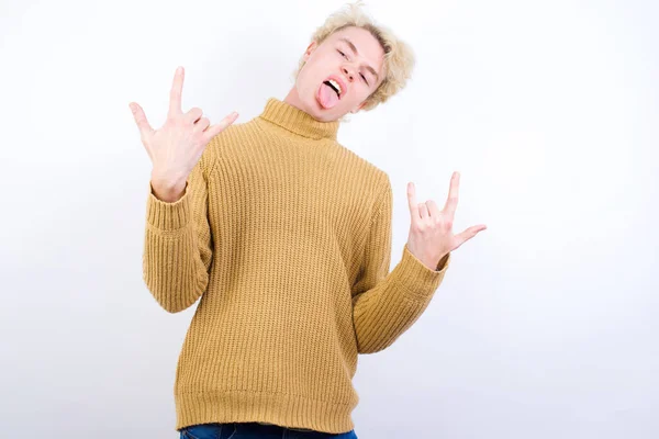 Nacido Para Sacudir Este Mundo Alegre Guapo Caucásico Rubio Hombre — Foto de Stock