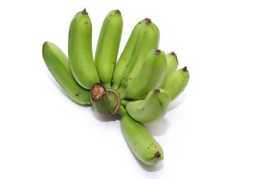 Beyaz arka plan üzerinde büyük yeşil muz.
