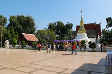 Phra That Kham Kaen,Khon Kaen,Thailand - DEC 09 2017: temple is symbols Khonkaen city,Landmark 