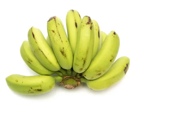 Grote Groene Banaan Witte Achtergrond — Stockfoto