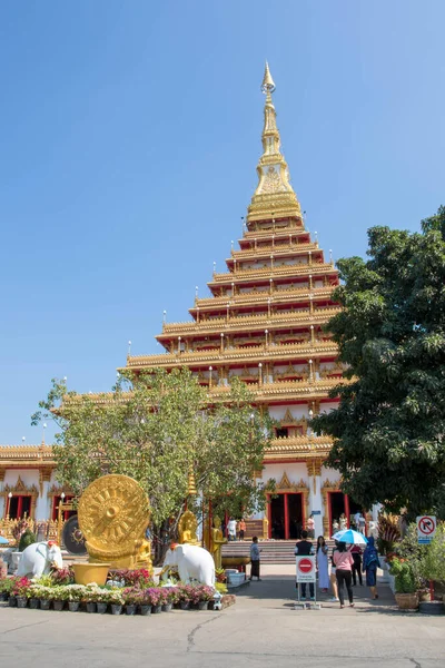 Phra Mahathat Kaen Nakhon at wat nong wang temple the landmark - DEC 10 2017: Phra Mahathat Kaen Nakhon ,Thailand