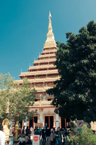 Phra Mahathat Kaen Nakhon Wat Nong Wang Temple Landmark Dec —  Fotos de Stock