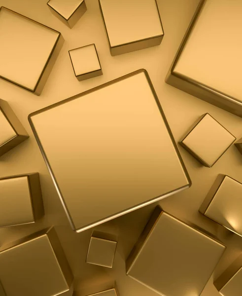 Abstract Gold Surface Product Template Rendering — Stock Fotó