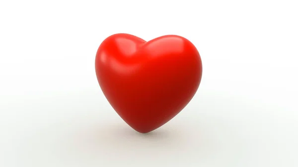 Love Heart Illustration Heart White Floor Showing Love Couple Rendering — Stock Photo, Image