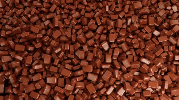 Chocolate Chunk Pedaços Fundo Muitos Sabor Doce Delicioso Volume Muitos — Fotografia de Stock