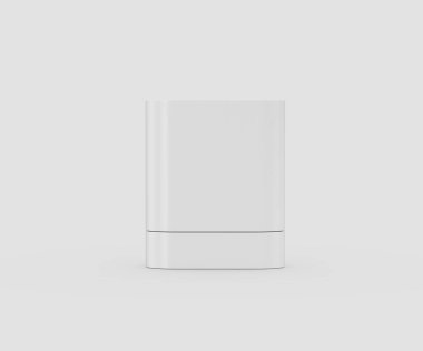 Temiz arkaplan üzerinde kızarma veya vurgu için markasız beyaz kozmetik çubuk 3d illüstrasyon