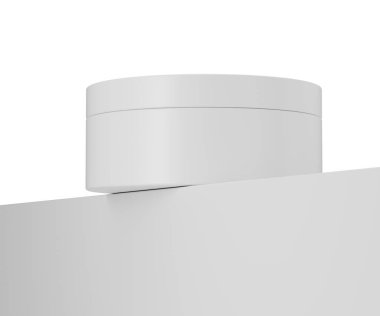 Beyaz kozmetik krem kavanozu, temiz arka planda markalaştırılmış güzellik ürünü modeli, 3 boyutlu illüstrasyon