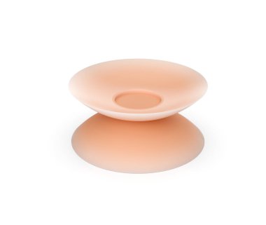 Görünmez silikon meme ucu pürüzsüz ve pürüzsüz bir görünümü gizler. 3d illüstrasyon