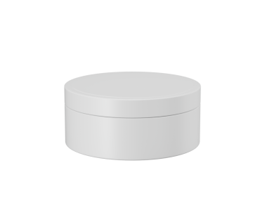 Kozmetik ürün ambalajı için boş beyaz krem kavanozu izole edilmiş, 3d illüstrasyon