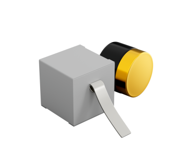 Modern bir duvara monte edilmiş 3D projektör ya da kamera. 3d illüstrasyon