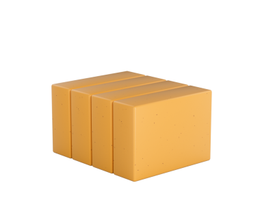 Hijyen ve güzellik ürünleri temaları için düzgün düzenlenmiş sarı sabunlar..