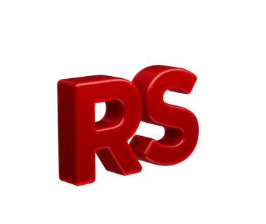 3D Kızıl SC para birimi sembolü, dijital para birimini temsil eden parlak bir yüzeye sahip. 3d Görüntü