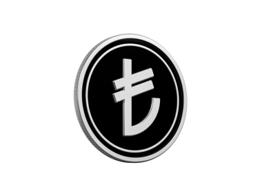 Gümüş Türk Lira madeni para sembolü. Maliye, ekonomi, para birimi kavramı.