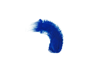 Canlı mavi boya fırçası dokuyla vuruyor..