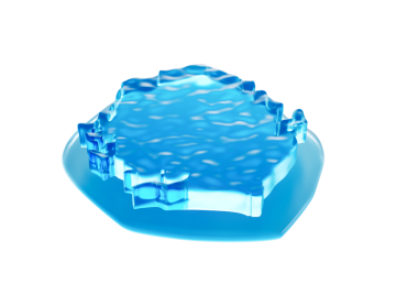 Sierra Leone 'nin Su Haritası Küresel Isınma Buzulu Derin Okyanus Mavi Su 3D Görüntü