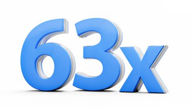 Mavi 63x 63 x veya 63 kez Reklam ve Dinamik Satış Sunumları 3D