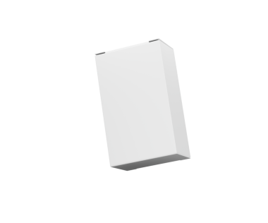 Ürün markalaşması ve tasarımı için temiz beyaz dikdörtgen ambalaj kutusu. 3d illüstrasyon