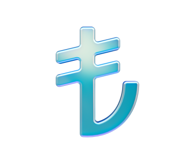 Parlak 3D Türk Lirası sembolü, para, finans, para birimi, zenginlik kavramı. 3d illüstrasyon