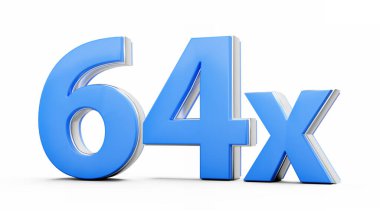 Blue 64x 64 x veya 64 kez Reklam ve Dinamik Satış Sunumları 3D