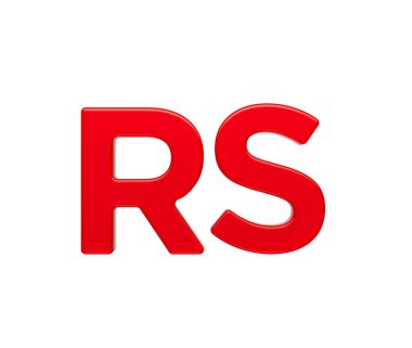 3D Kızıl SC para birimi sembolü, dijital para birimini temsil eden parlak bir yüzeye sahip. 3d Görüntü