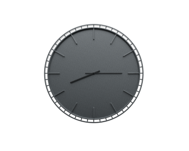 Modern Koyu Gri Duvar Saati 08: 15 15,15 Modern İç mekan Görüntü için Minimalist