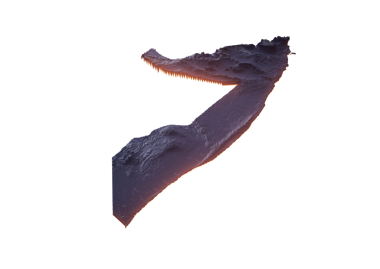 Aydınlatılmış Somali Veri Haritası Coğrafi Özellikleri Vurguluyor Neon Işığı 3D Görüntü