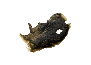 Güney Afrika Altın Metalik Doku Haritası Altın Rezervleri ve Altın Madencilik Konsepti 3B İllüstrasyon