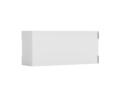 Ürün ambalajı ya da siyah 3d illüstrasyondaki modeller için basit beyaz dikdörtgen kutu