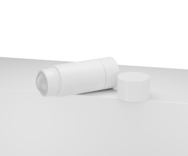 Kapaklı beyaz deodorant çubuğu, temel kişisel hijyen ürünü 3D illüstrasyon