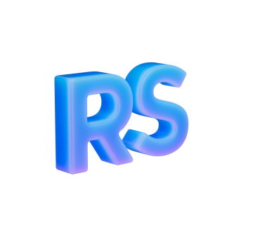 Canlı 3D harflerle SC, parlak mavi ve mor gradyan, modern grafiklerle. 3d illüstrasyon