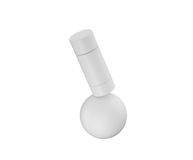 Beyaz boş deodorant çubuğu ürün modellemeleri için bir küre üzerinde dengeleniyor 3d illüstrasyon