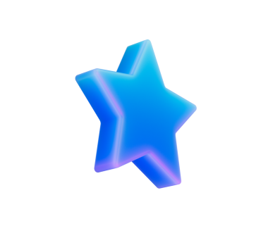 Canlı 3D mavi yıldız, yumuşak ışıklandırmalı, reytingler ve başarı için mükemmel. 3d illüstrasyon