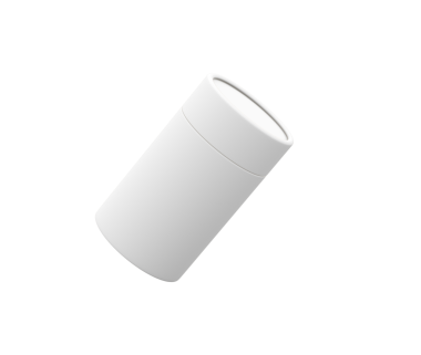 Çevre dostu ambalaj için boş beyaz silindirik kağıt kavanoz