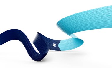 Yeni Minnesota eyaleti bayraklarının 3D canlı tasarımı. 3B illüstrasyon