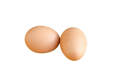 Beyaz arkaplanda yumurtalar