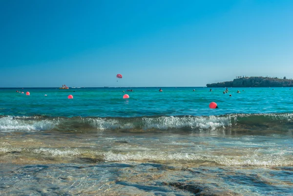 Nissi beach, Kıbrıs yaz 2015 — Stok fotoğraf