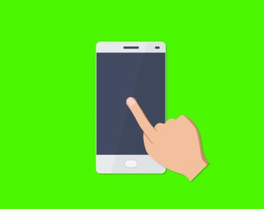 Dokunmatik ekran simgesi yeşil ekran arka planlı animasyon seti. Dokun, tıkla, ekran cihazını aç, akıllı telefon ekranı. 4K video.